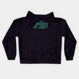 Excavator Geometry Kids Hoodie